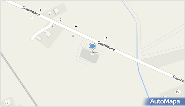 Olesno, Dąbrowska, 10, mapa Olesno