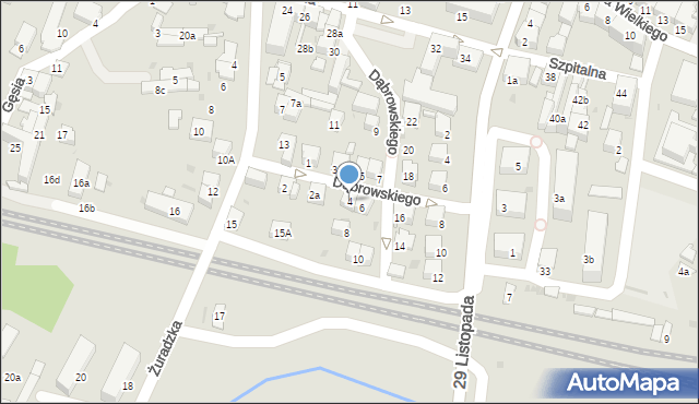 Olkusz, Dąbrowskiego Henryka, gen., 4, mapa Olkusz