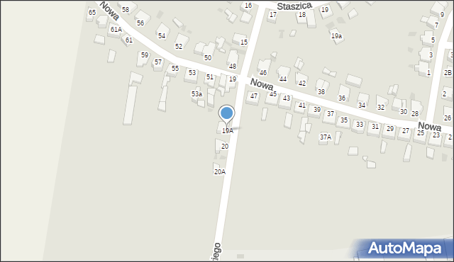 Opalenica, Dąbrowskiego Henryka, gen., 19A, mapa Opalenica