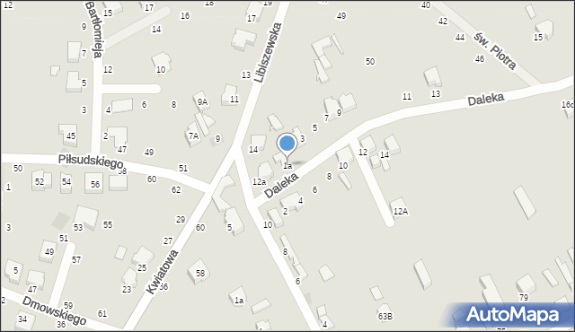 Opoczno, Daleka, 1a, mapa Opoczno