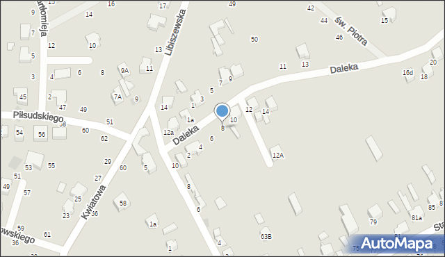 Opoczno, Daleka, 8, mapa Opoczno