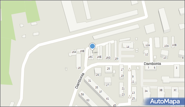 Opole, Dambonia Alojzego, 16D, mapa Opola