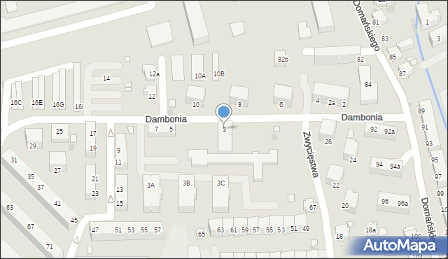 Opole, Dambonia Alojzego, 3, mapa Opola