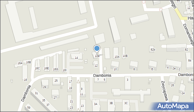 Opole, Dambonia Alojzego, 12a, mapa Opola