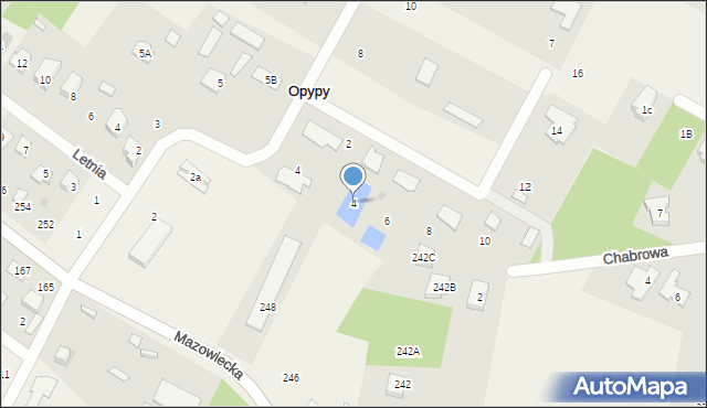 Opypy, Daktylowa, 4, mapa Opypy