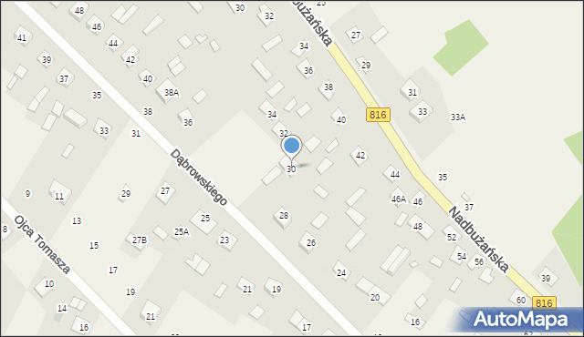 Orchówek, Dąbrowskiego Jarosława, gen., 30, mapa Orchówek