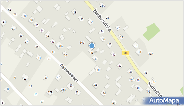 Orchówek, Dąbrowskiego Jarosława, gen., 34, mapa Orchówek