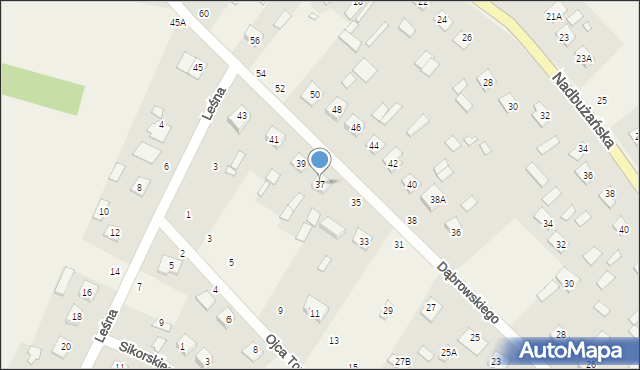 Orchówek, Dąbrowskiego Jarosława, gen., 37, mapa Orchówek