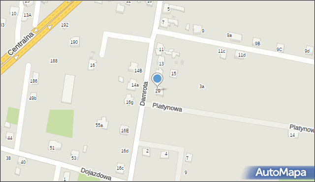 Orzesze, Damrota, 19, mapa Orzesze