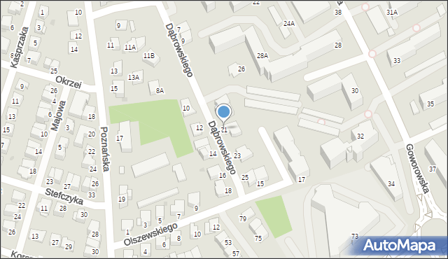 Ostrołęka, Dąbrowskiego Henryka, gen., 21, mapa Ostrołęka