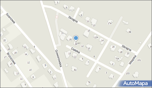 Ostrołęka, Daleka, 14, mapa Ostrołęka