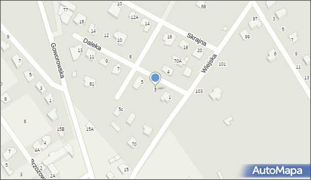 Ostrołęka, Daleka, 3, mapa Ostrołęka