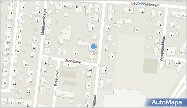 Ostrów Wielkopolski, Dalbora Edmunda, ks. kard., 12, mapa Ostrów Wielkopolski