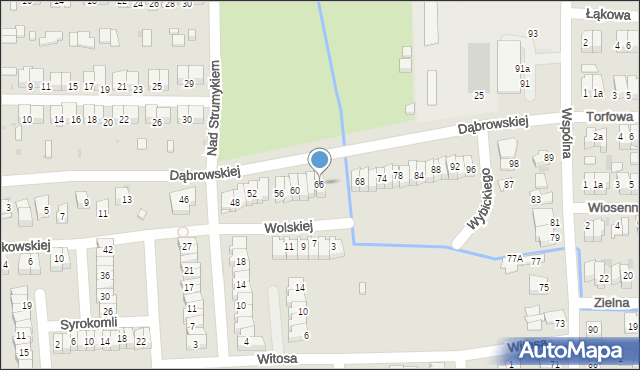 Ostrowiec Świętokrzyski, Dąbrowskiej Marii, 66, mapa Ostrowiec Świętokrzyski