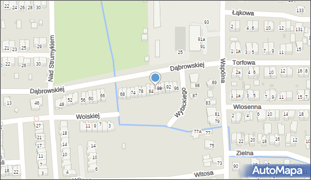 Ostrowiec Świętokrzyski, Dąbrowskiej Marii, 86, mapa Ostrowiec Świętokrzyski