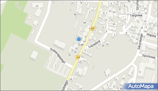 Ostrzeszów, Daszyńskiego Ignacego, 14A, mapa Ostrzeszów