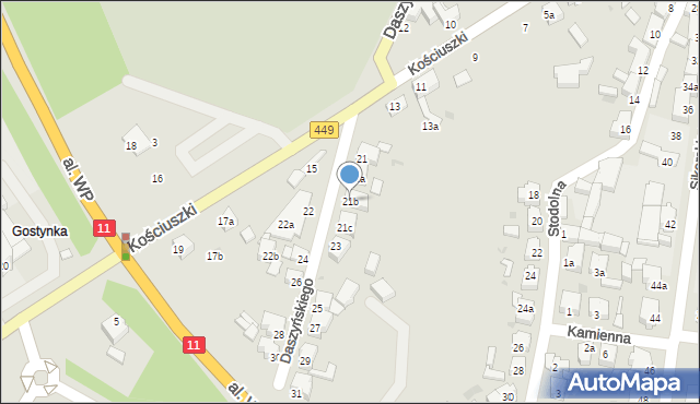 Ostrzeszów, Daszyńskiego Ignacego, 21b, mapa Ostrzeszów