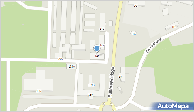 Oświęcim, Dąbrowskiego Jarosława, gen., 145, mapa Oświęcimia