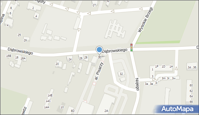 Oświęcim, Dąbrowskiego Jarosława, gen., 30, mapa Oświęcimia