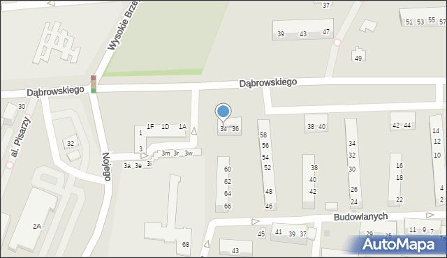 Oświęcim, Dąbrowskiego Jarosława, gen., 34, mapa Oświęcimia