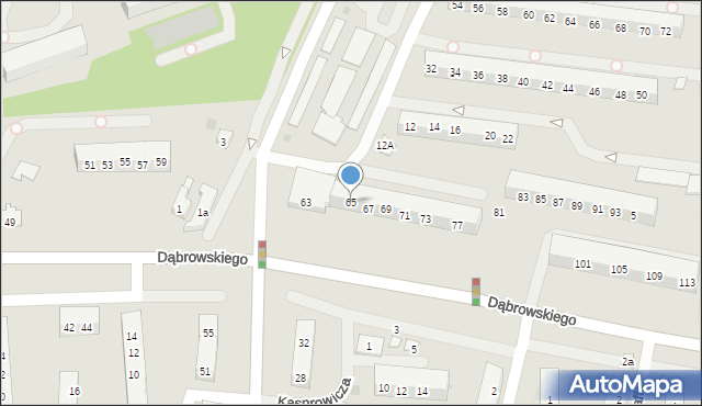 Oświęcim, Dąbrowskiego Jarosława, gen., 65, mapa Oświęcimia