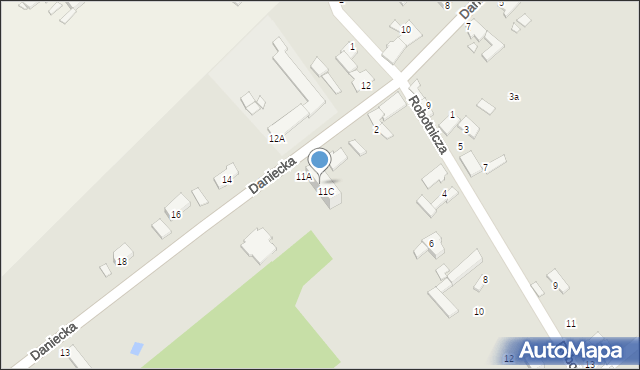 Ozimek, Daniecka, 11B, mapa Ozimek