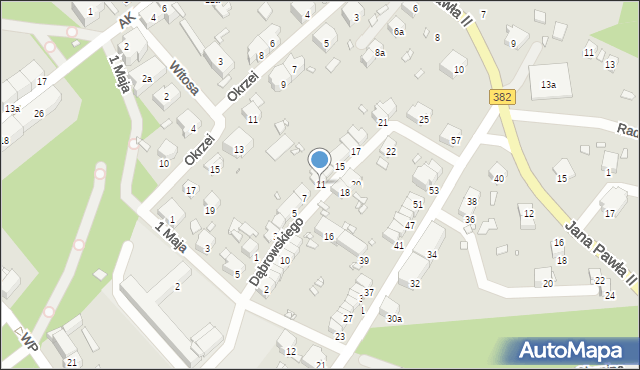 Paczków, Dąbrowskiego Henryka, gen., 11, mapa Paczków