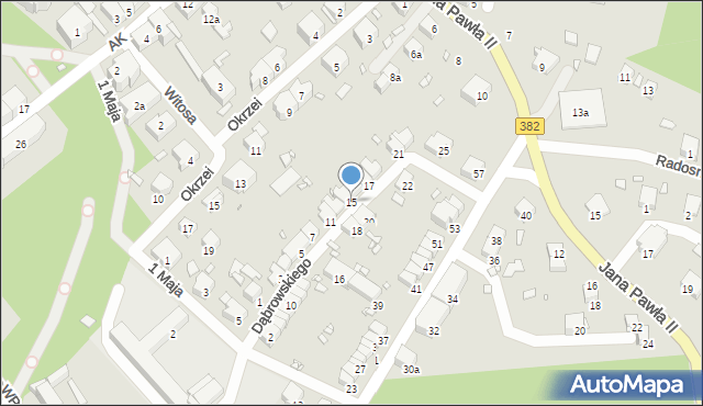 Paczków, Dąbrowskiego Henryka, gen., 15, mapa Paczków