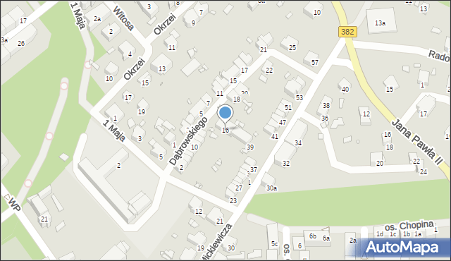 Paczków, Dąbrowskiego Henryka, gen., 16, mapa Paczków