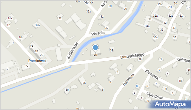 Paczków, Daszyńskiego Ignacego, 40, mapa Paczków