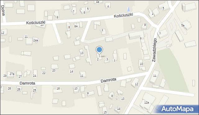 Pawonków, Damrota, 5, mapa Pawonków