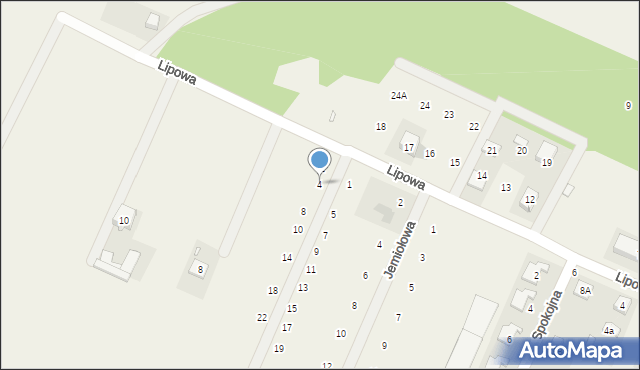 Pecna, Daglezjowa, 4, mapa Pecna