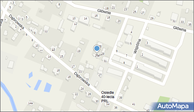 Pęczniew, Dąbrowska, 25a, mapa Pęczniew