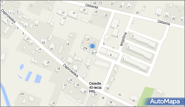 Pęczniew, Dąbrowska, 31, mapa Pęczniew