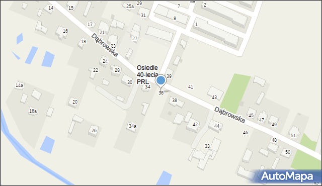 Pęczniew, Dąbrowska, 36, mapa Pęczniew