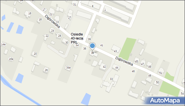 Pęczniew, Dąbrowska, 38, mapa Pęczniew