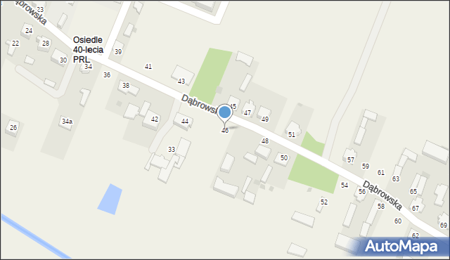 Pęczniew, Dąbrowska, 46, mapa Pęczniew