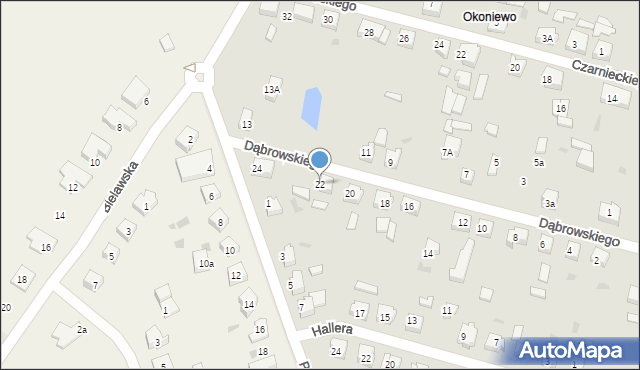 Pelplin, Dąbrowskiego, gen., 22, mapa Pelplin