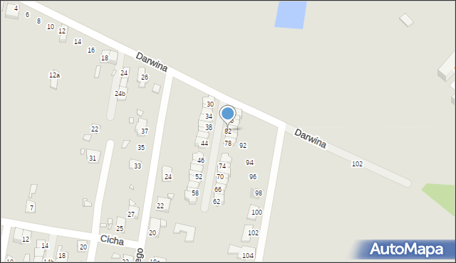 Piekary Śląskie, Darwina Karola, 82, mapa Piekary Śląskie