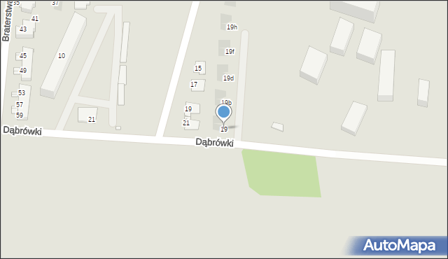 Piekary Śląskie, Dąbrówki, 19, mapa Piekary Śląskie