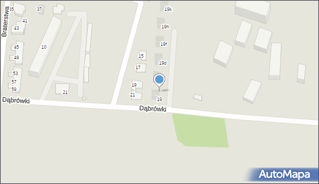 Piekary Śląskie, Dąbrówki, 19a, mapa Piekary Śląskie