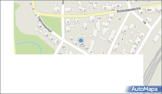 Pieńsk, Dąbrowskiego Henryka, gen., 33, mapa Pieńsk