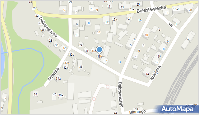 Pieńsk, Dąbrowskiego Henryka, gen., 35, mapa Pieńsk