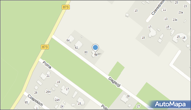 Pilawa, Daglezji, 58, mapa Pilawa