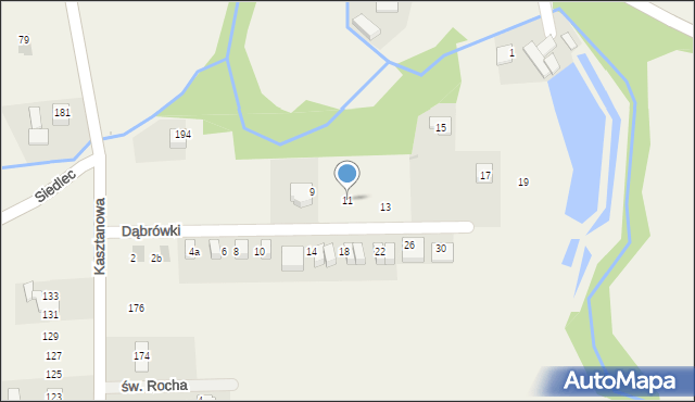 Pisary, Dąbrówki, 11, mapa Pisary