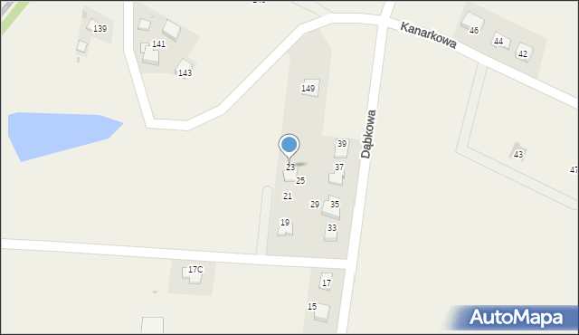 Pniówek, Dąbkowa, 23, mapa Pniówek