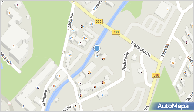 Polanica-Zdrój, Dąbrowskiego Jarosława, gen., 1c, mapa Polanica-Zdrój