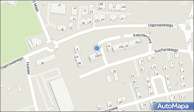 Polkowice, Dąbrowskiego Henryka, gen., 12A, mapa Polkowice