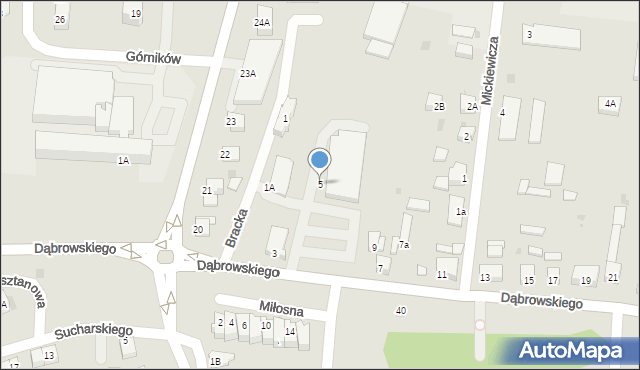 Polkowice, Dąbrowskiego Henryka, gen., 5, mapa Polkowice