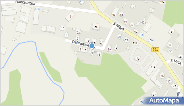 Poraj, Dąbrowskiego, 5, mapa Poraj